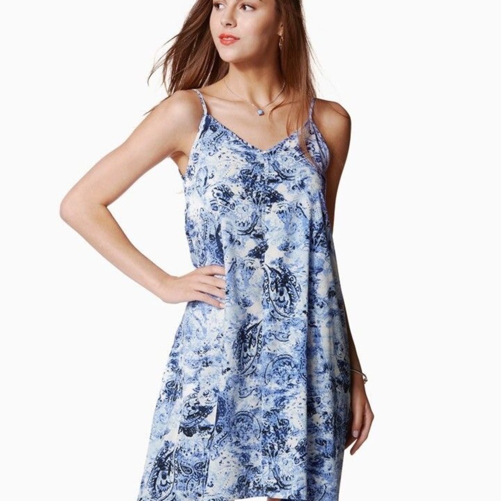 Abstract shark bite hem dress